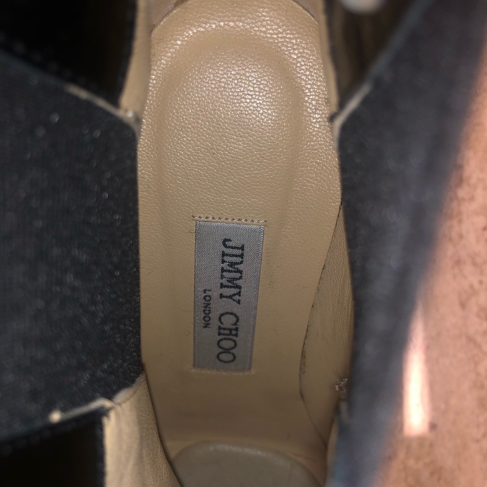Jimmy Choo, black patent wedge, booties, size 39. - Picture 3 of 3